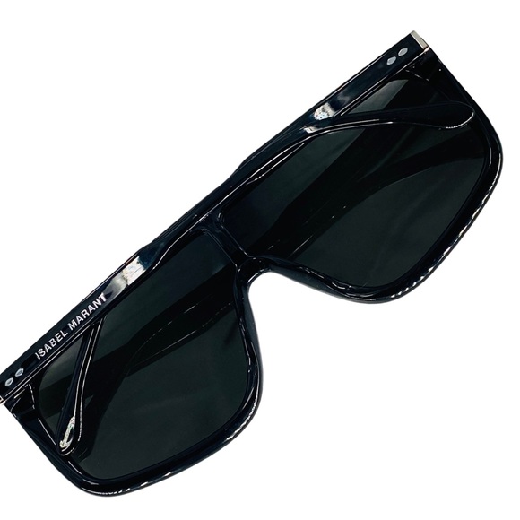Isabel Marant NEW Elora Flat Top 52mm Iconic Edgy Sunglasses in Black - Picture 7 of 11